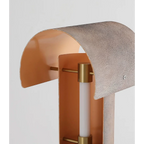 NATURAL TRAVERTINE & ALLOY TABLE LAMP | DESIGN PIETRA