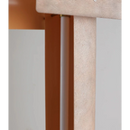 NATURAL TRAVERTINE & ALLOY TABLE LAMP | DESIGN PIETRA