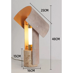 NATURAL TRAVERTINE & ALLOY TABLE LAMP | DESIGN PIETRA