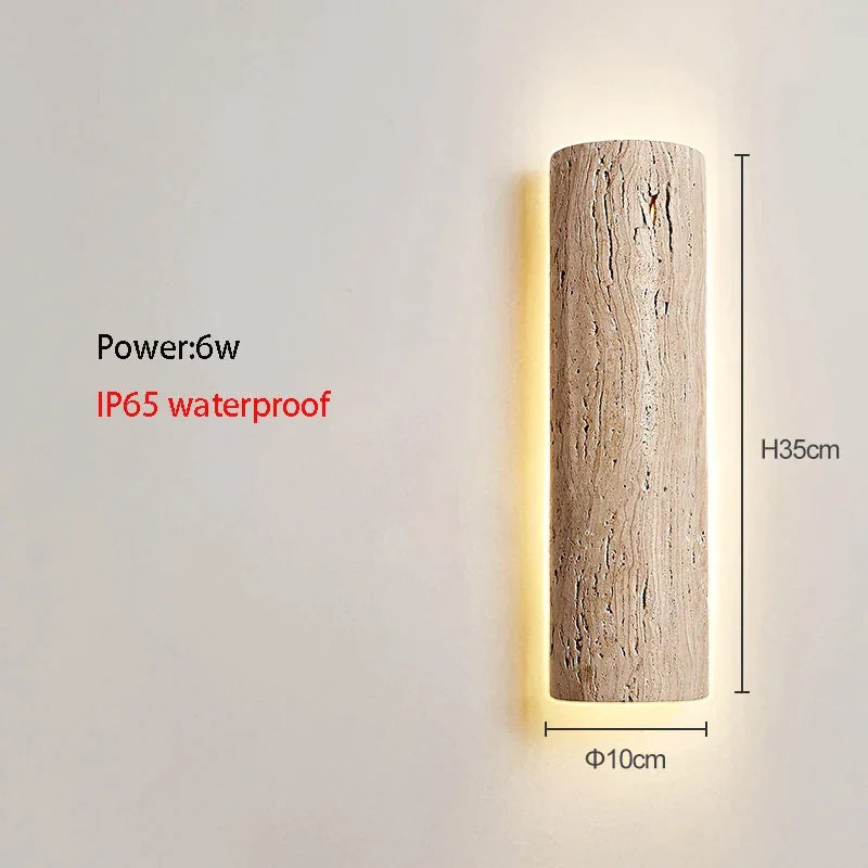 NATURAL TRAVERTINE STONE LED WALL SCONCE | CL889901