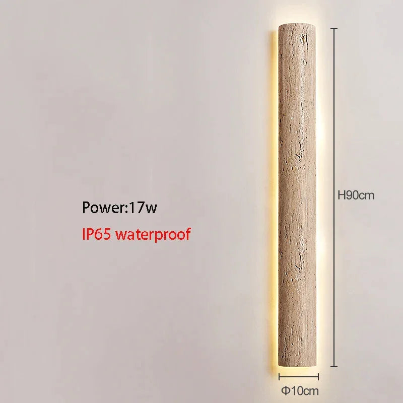 NATURAL TRAVERTINE STONE LED WALL SCONCE | CL889901