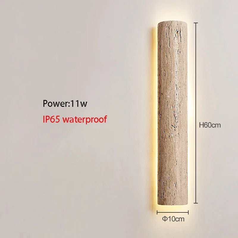 NATURAL TRAVERTINE STONE LED WALL SCONCE | CL889901