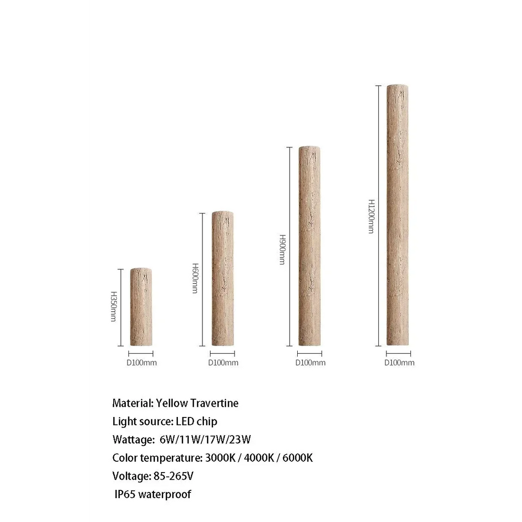 NATURAL TRAVERTINE STONE LED WALL SCONCE | CL889901