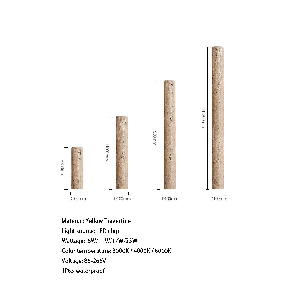 NATURAL TRAVERTINE STONE LED WALL SCONCE | CL889901