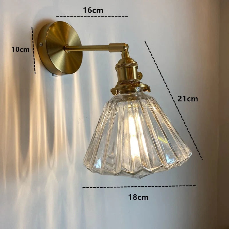 NORDIC WALL LAMP WITH SWING GLASS SHADE