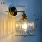 NORDIC WALL LAMP WITH SWING GLASS SHADE