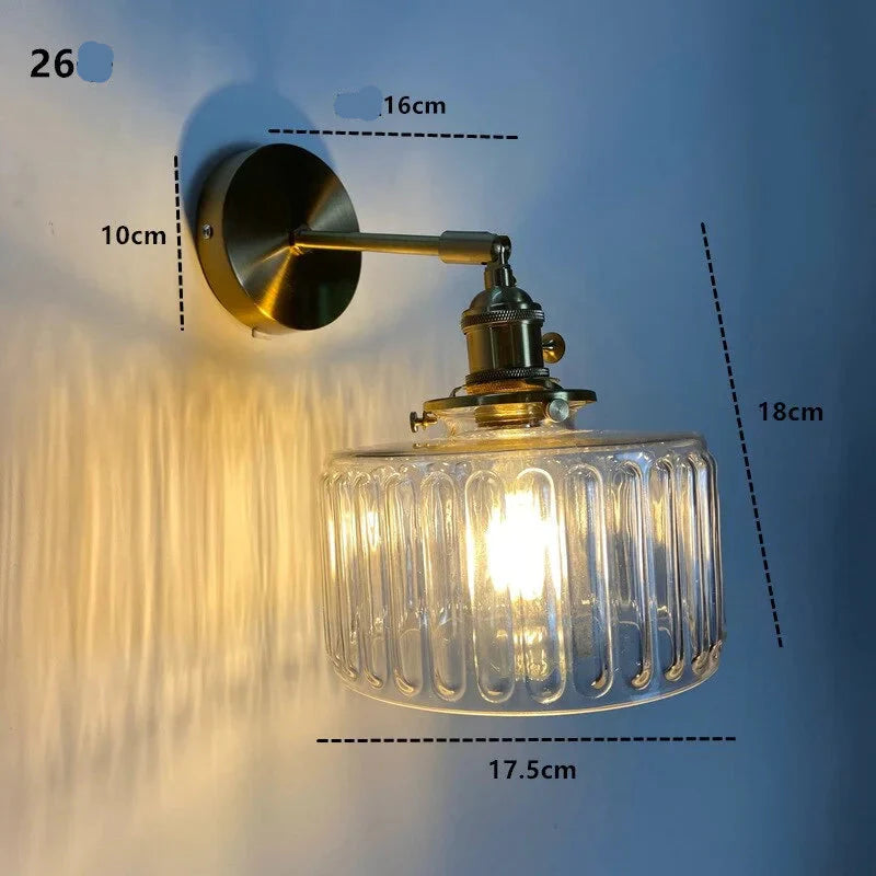 NORDIC WALL LAMP WITH SWING GLASS SHADE