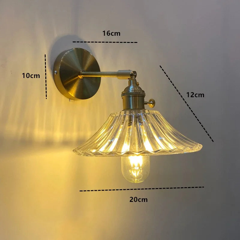 NORDIC WALL LAMP WITH SWING GLASS SHADE