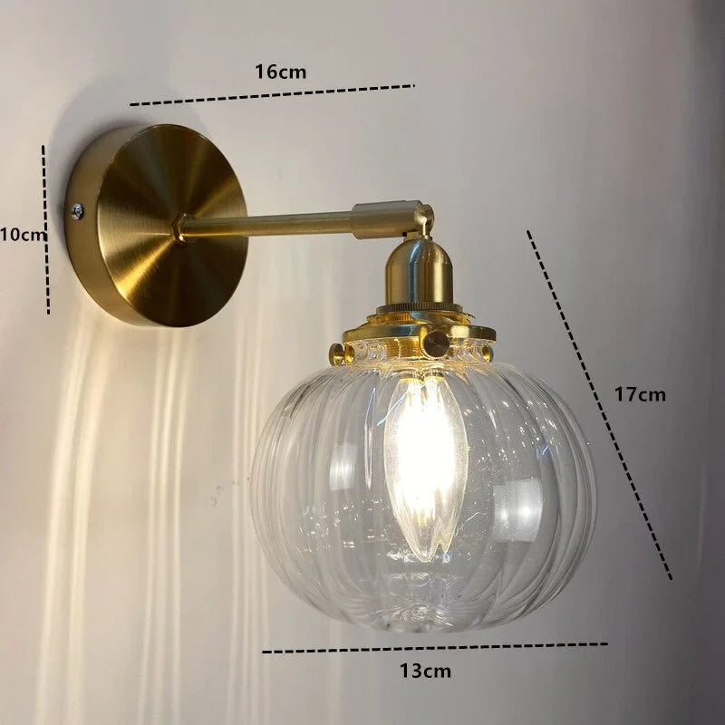 NORDIC WALL LAMP WITH SWING GLASS SHADE