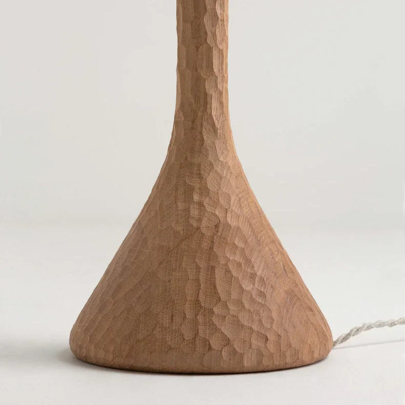 OAK FLOOR LAMP WITH LINEN SHADE | DESIGN CL70ZZ