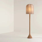 OAK FLOOR LAMP WITH LINEN SHADE | DESIGN CL70ZZ