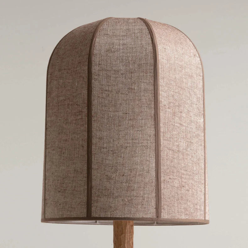 OAK FLOOR LAMP WITH LINEN SHADE | DESIGN CL70ZZ