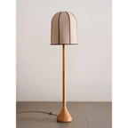 OAK FLOOR LAMP WITH LINEN SHADE | DESIGN CL70ZZ