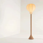 OAK FLOOR LAMP WITH LINEN SHADE | DESIGN CL70ZZ