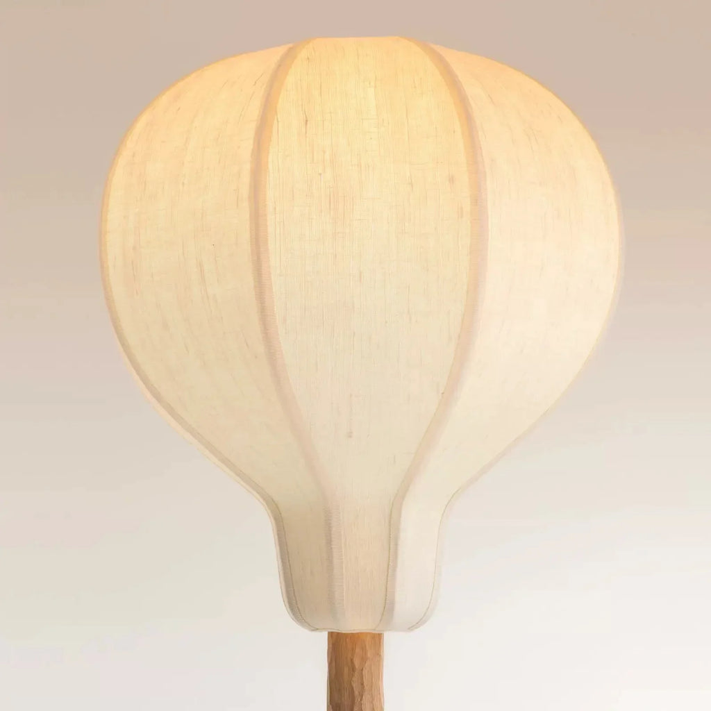 OAK FLOOR LAMP WITH LINEN SHADE | DESIGN CL70ZZ