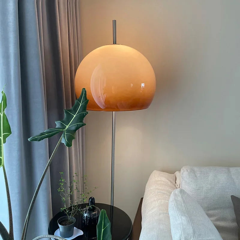 ORANGE GLASS BAUHAUS HARMONY FLOOR LAMPS
