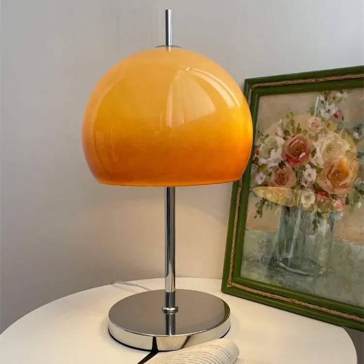ORANGE GLASS BAUHAUS HARMONY FLOOR LAMPS
