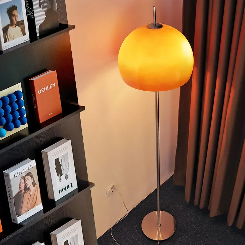 ORANGE GLASS BAUHAUS HARMONY FLOOR LAMPS