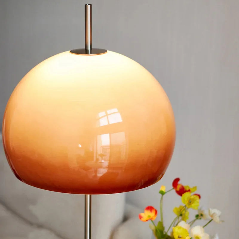 ORANGE GLASS BAUHAUS HARMONY FLOOR LAMPS