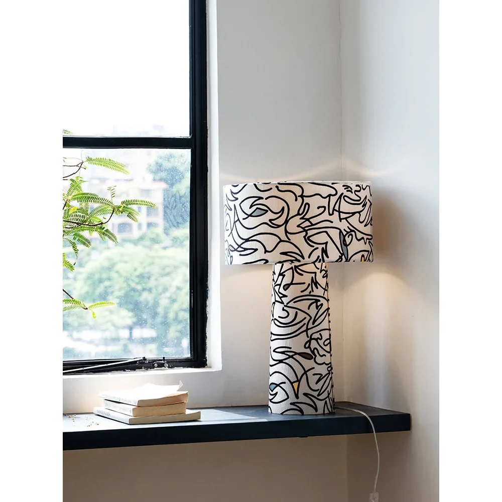 PATTERNED ART TABLE LAMP | CLDRTSD964
