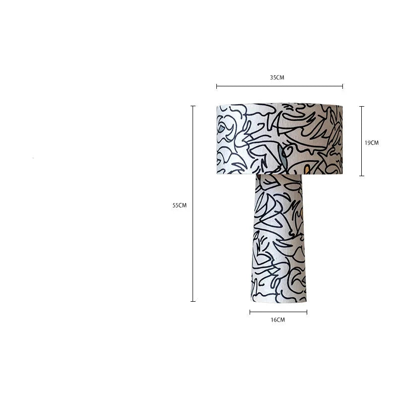 PATTERNED ART TABLE LAMP | CLDRTSD964