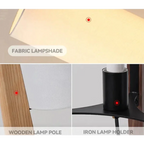 PILONI WOOD FABRIC FLOOR LAMP | CLHJ852