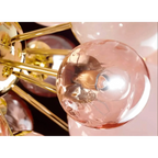 PINK MURANO GLASS CHANDELIER | DE SILVA DESIGN CLPT80CF