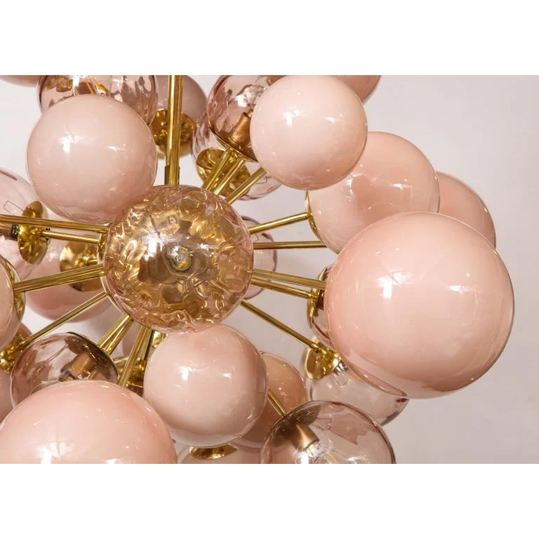 PINK MURANO GLASS CHANDELIER | DE SILVA DESIGN CLPT80CF