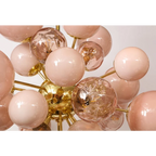 PINK MURANO GLASS CHANDELIER | DE SILVA DESIGN CLPT80CF