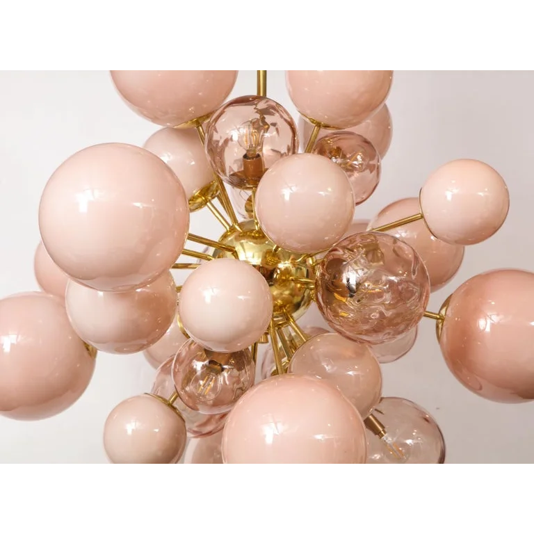 PINK MURANO GLASS CHANDELIER | DE SILVA DESIGN CLPT80CF