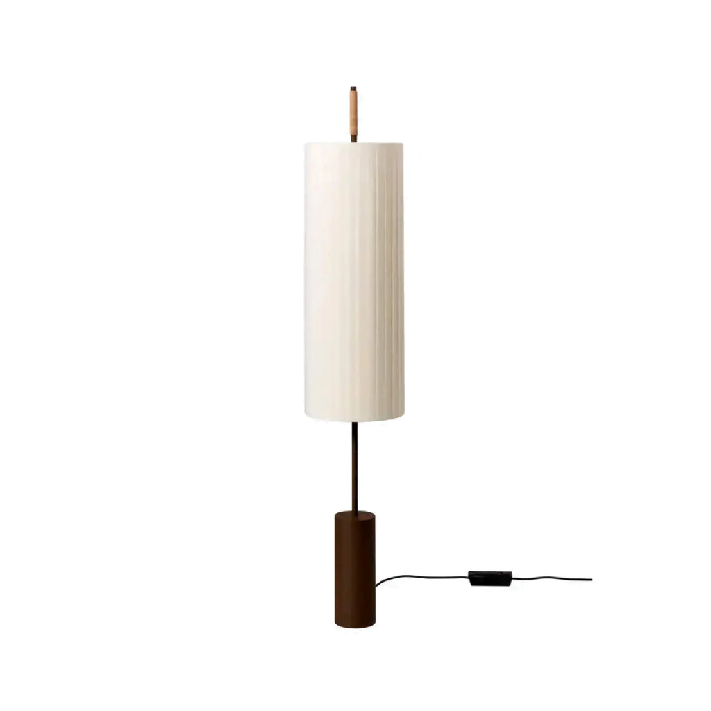 PLEATED LINEN & BRONZE FLOOR LAMP | CLHBV0255