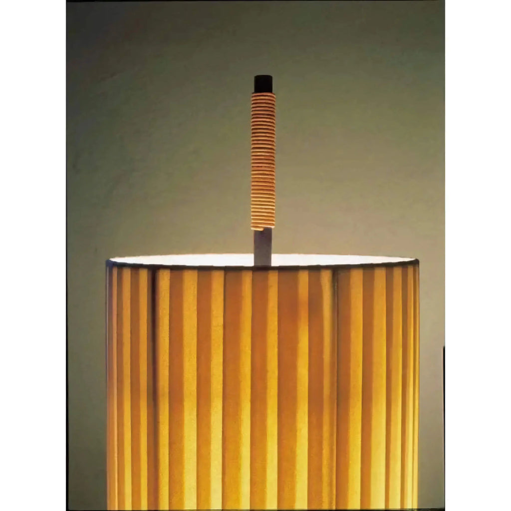 PLEATED LINEN & BRONZE FLOOR LAMP | CLHBV0255