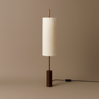 PLEATED LINEN & BRONZE FLOOR LAMP | CLHBV0255