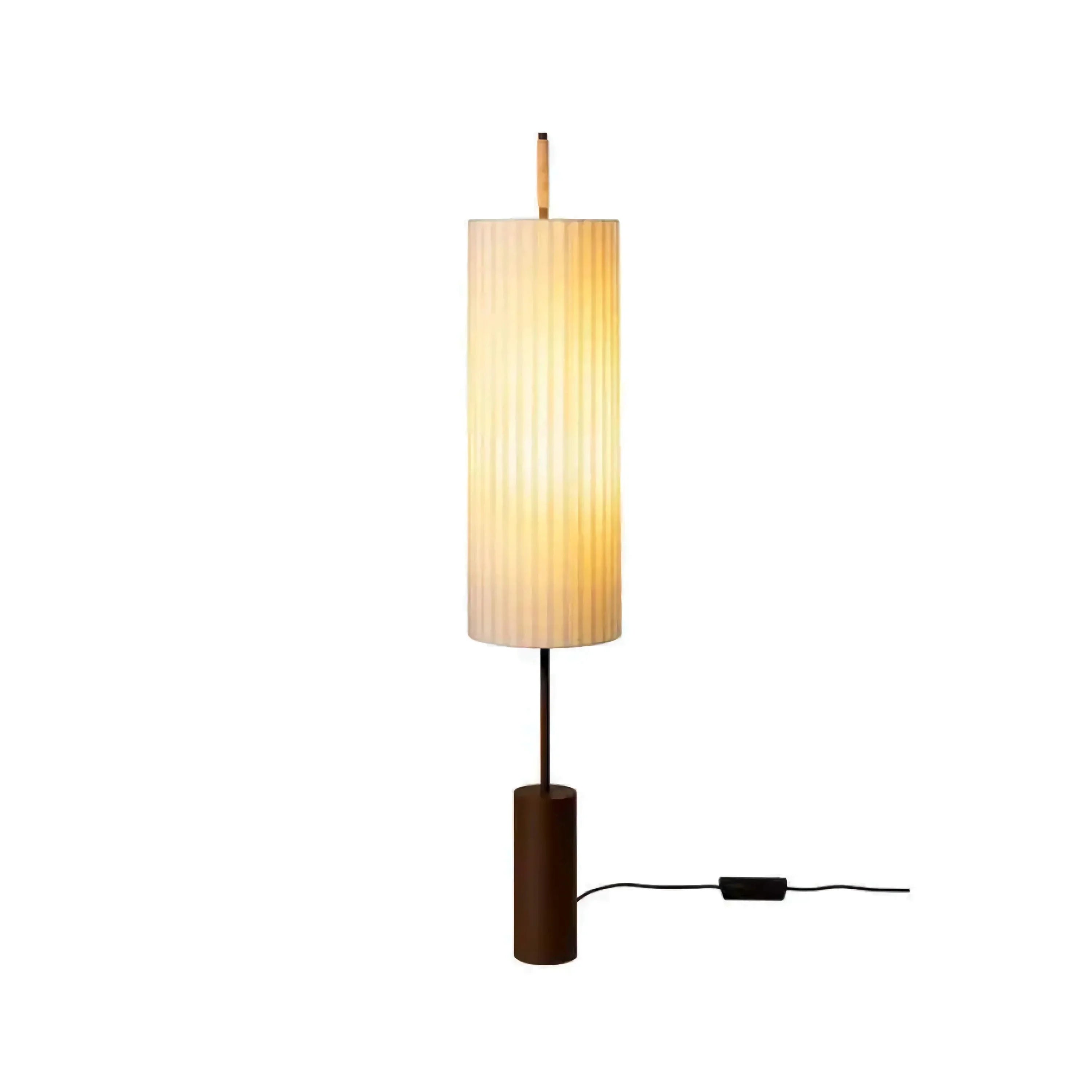PLEATED LINEN & BRONZE FLOOR LAMP | CLHBV0255