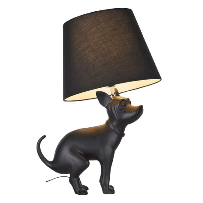 POOPING DOG FLOOR LAMP AND TABLE LAMP