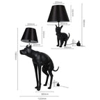 POOPING DOG FLOOR LAMP AND TABLE LAMP