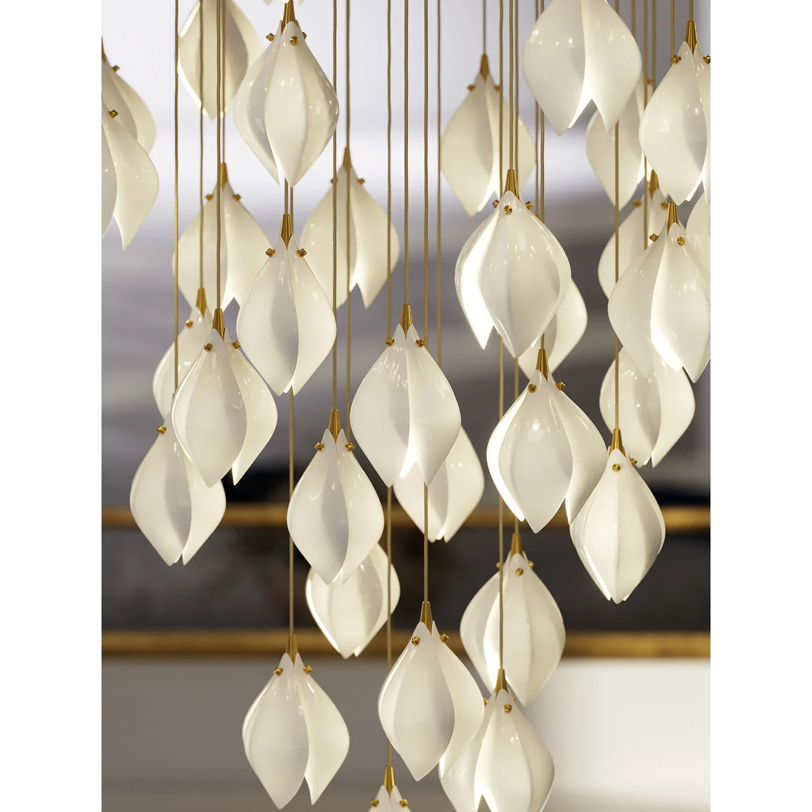 PORCELAIN FLOWER LED PENDANT LIGHTS