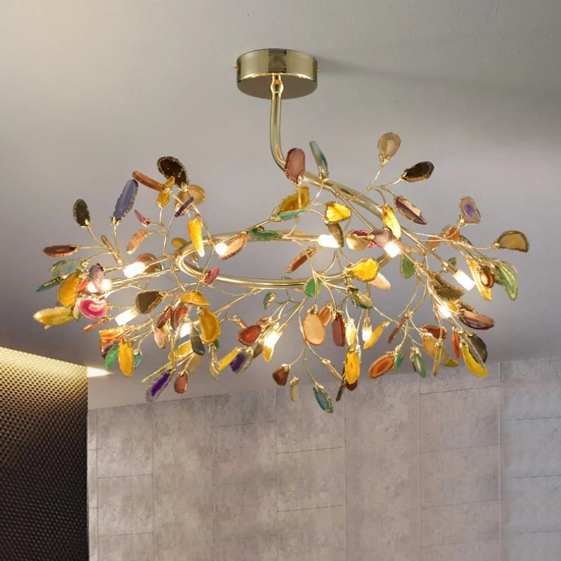 REAL AGATE FIREFLY CHANDELIER | CL10025