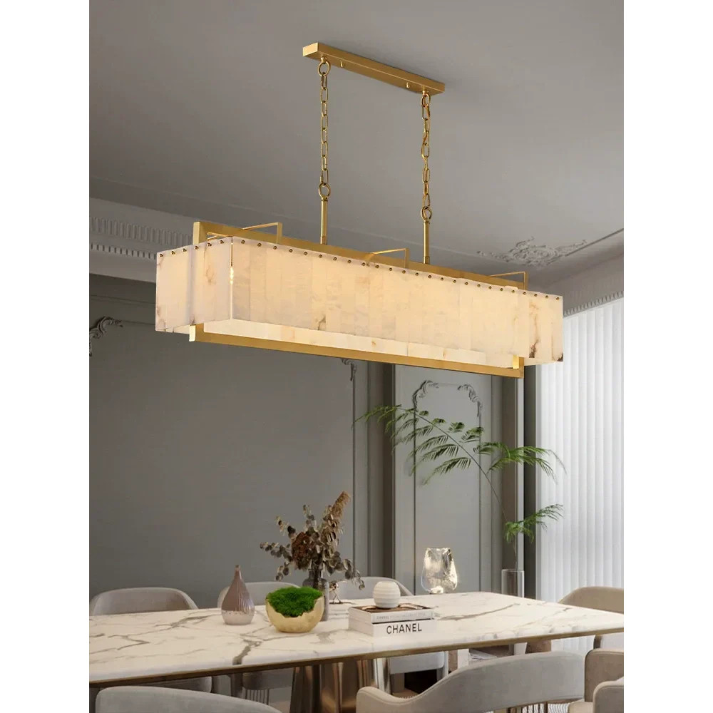 RECTANGLE ALABASTER CHANDELIER | CLKJ8595
