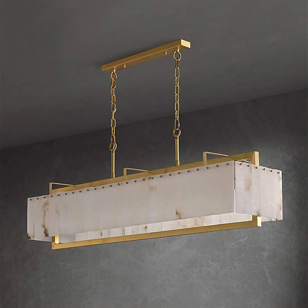RECTANGLE ALABASTER CHANDELIER | CLKJ8595