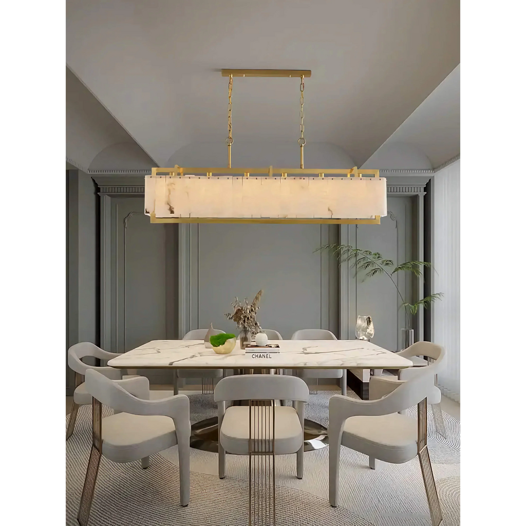 RECTANGLE ALABASTER CHANDELIER | CLKJ8595