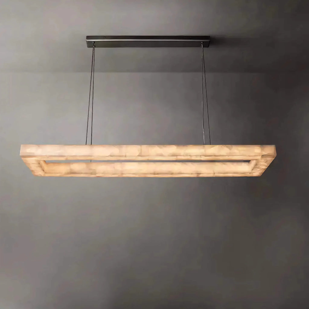 RECTANGULAR MARBLE PENDANT CHANDELIER | CLVG01000
