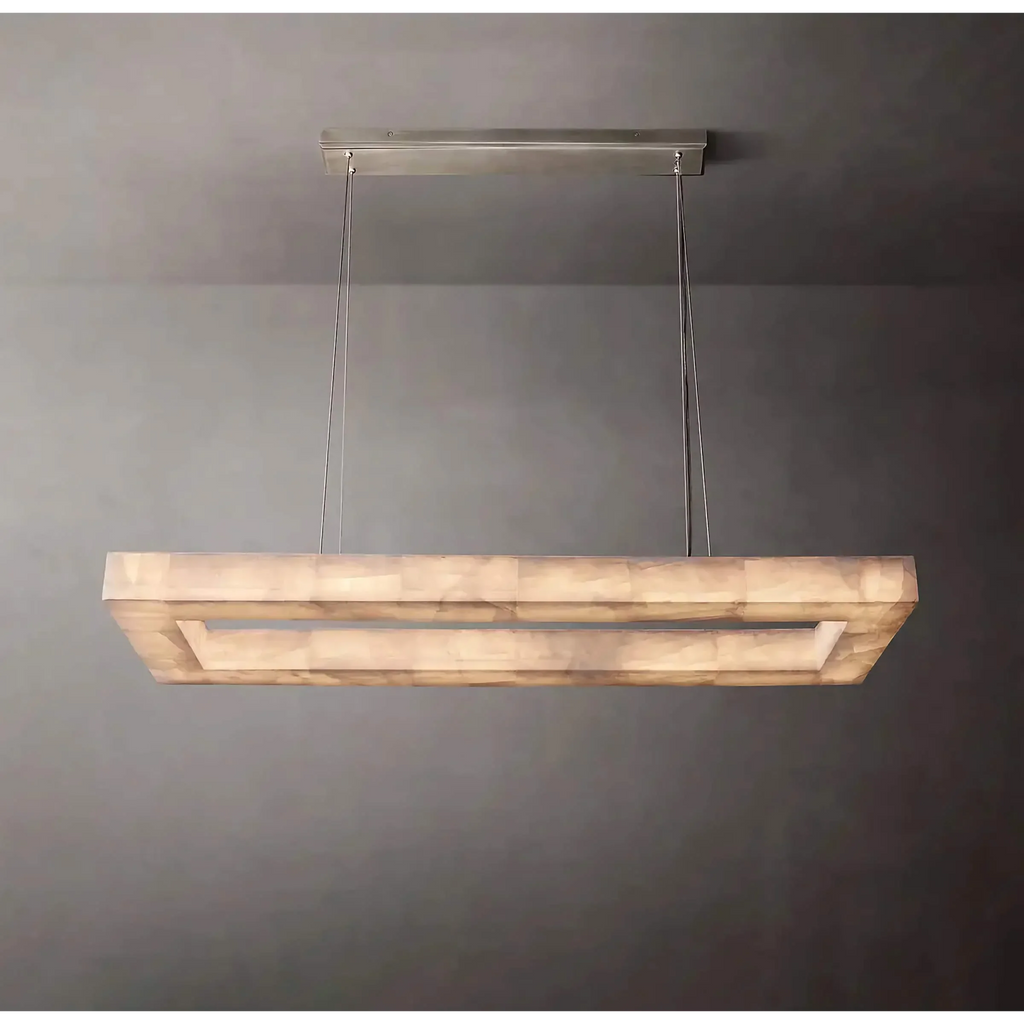 RECTANGULAR MARBLE PENDANT CHANDELIER | CLVG01000