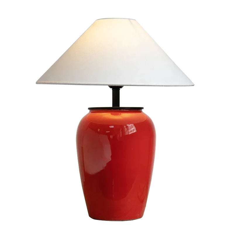 RED CERAMIC TABLE LAMPS | SALMERI DESIGN CLK7444120