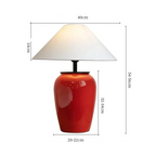 RED CERAMIC TABLE LAMPS | SALMERI DESIGN CLK7444120