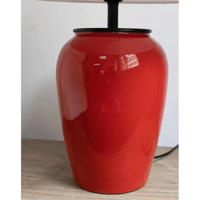 RED CERAMIC TABLE LAMPS | SALMERI DESIGN CLK7444120