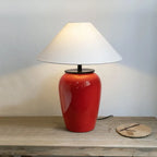 RED CERAMIC TABLE LAMPS | SALMERI DESIGN CLK7444120