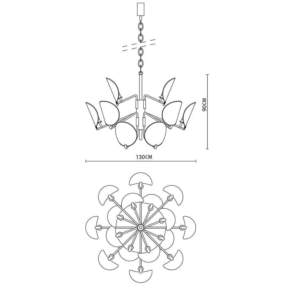 RETRO BRASS STATEMENT CEILING LIGHT | CLVHGS01