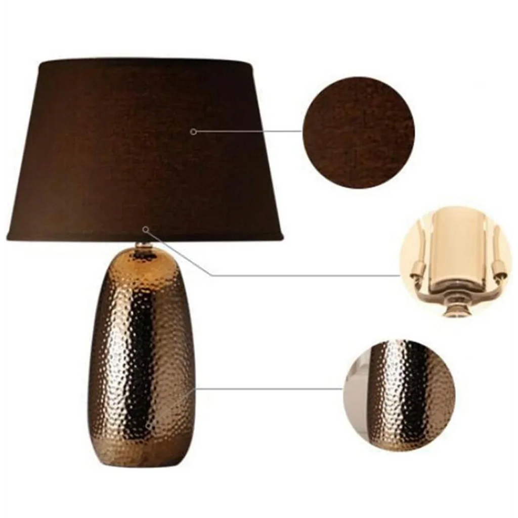 RETRO BROWN CERAMIC TABLE LAMP | CL902320