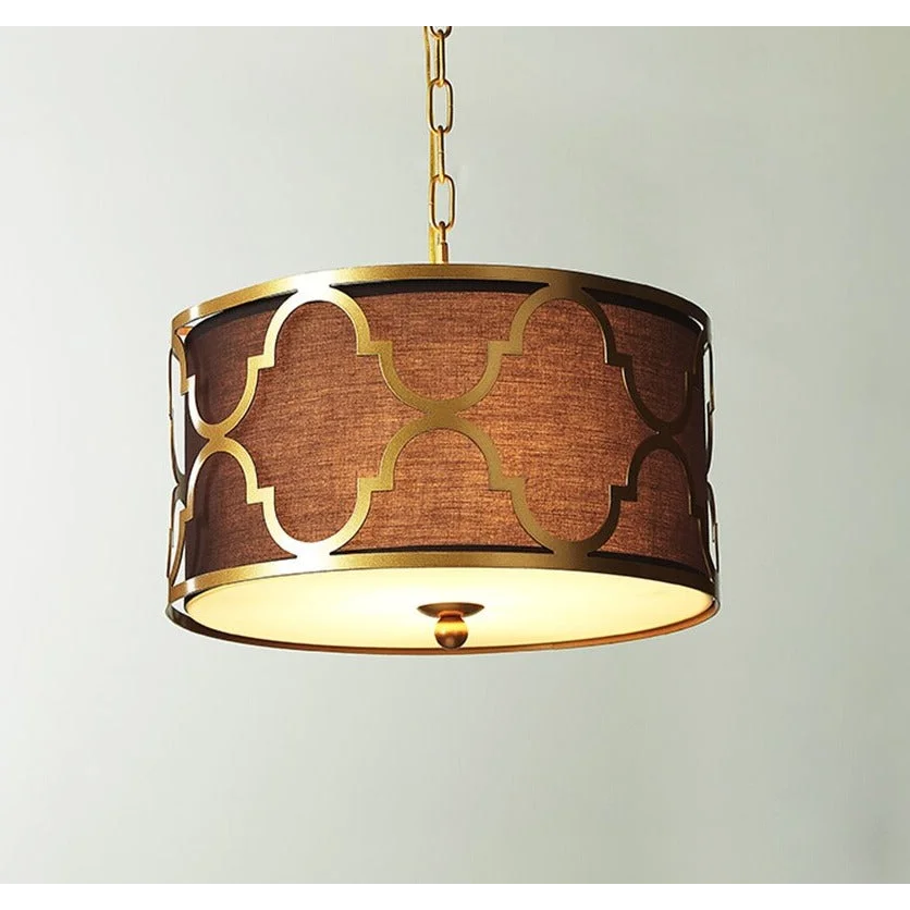 RETRO CHIC GOLD IRON PENDANT LIGHTS